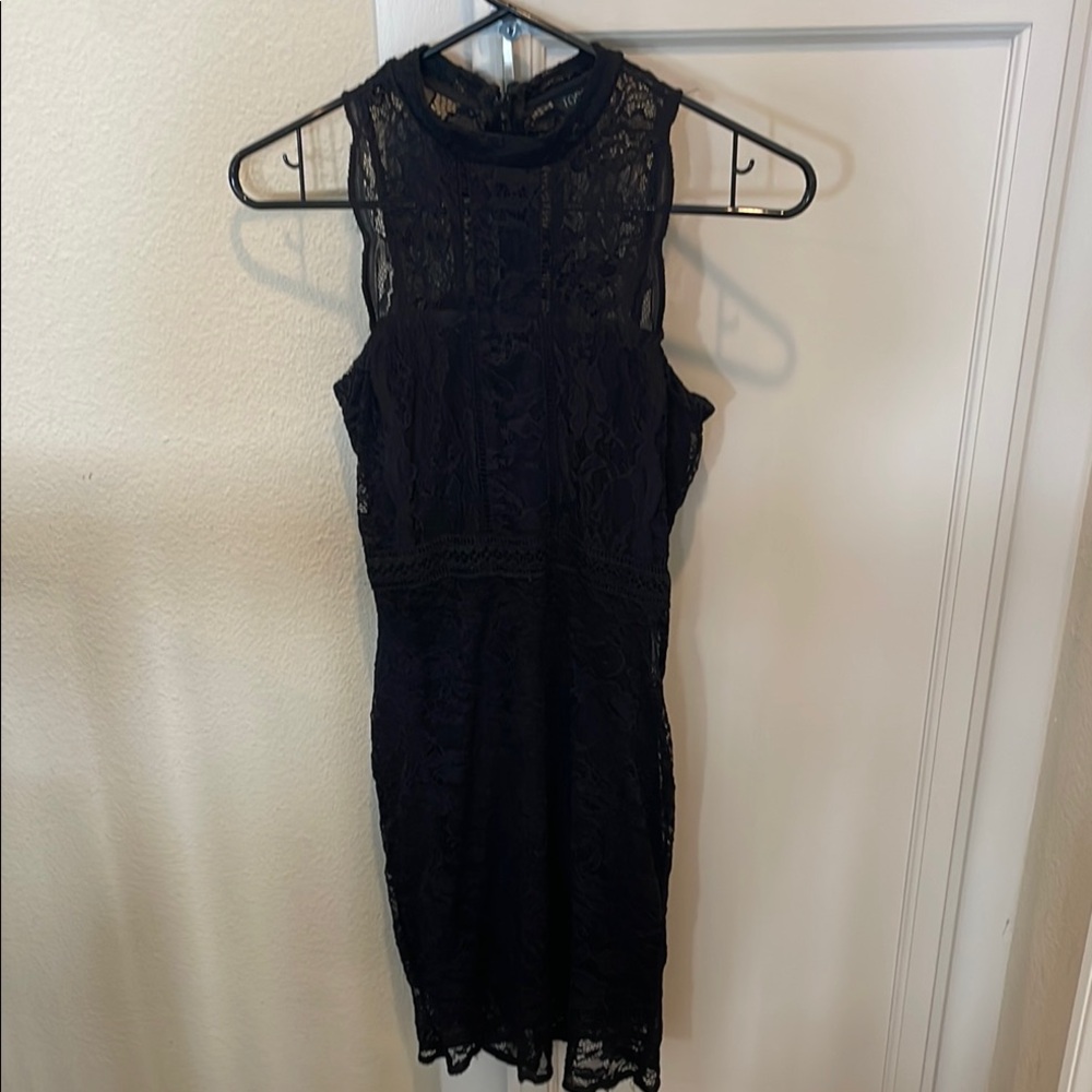 Elegant Black Lace Dress